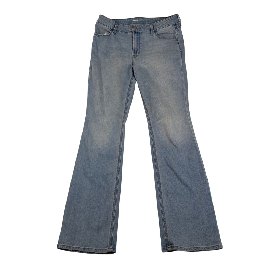 Old Navy Wow Boot-Cut Mid-Rise Light Wash Blue Jeans Womens Size 10